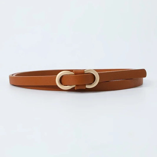 New PU Leather Women Fashion Belt High Quality Metal Knot Buckle Waistband Cummerbund For Dress Jeans