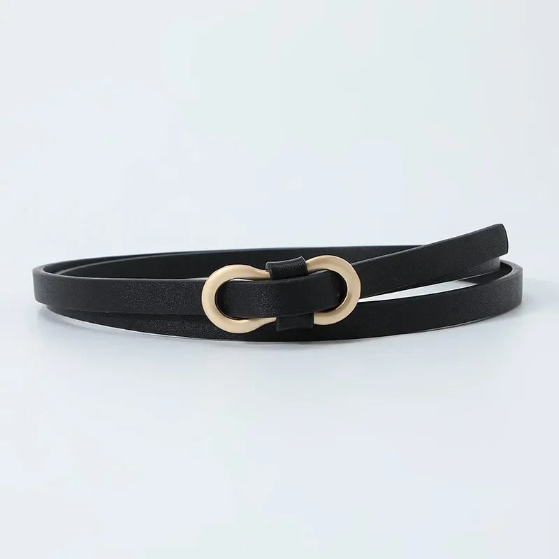 New PU Leather Women Fashion Belt High Quality Metal Knot Buckle Waistband Cummerbund For Dress Jeans