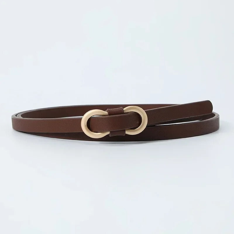 New PU Leather Women Fashion Belt High Quality Metal Knot Buckle Waistband Cummerbund For Dress Jeans